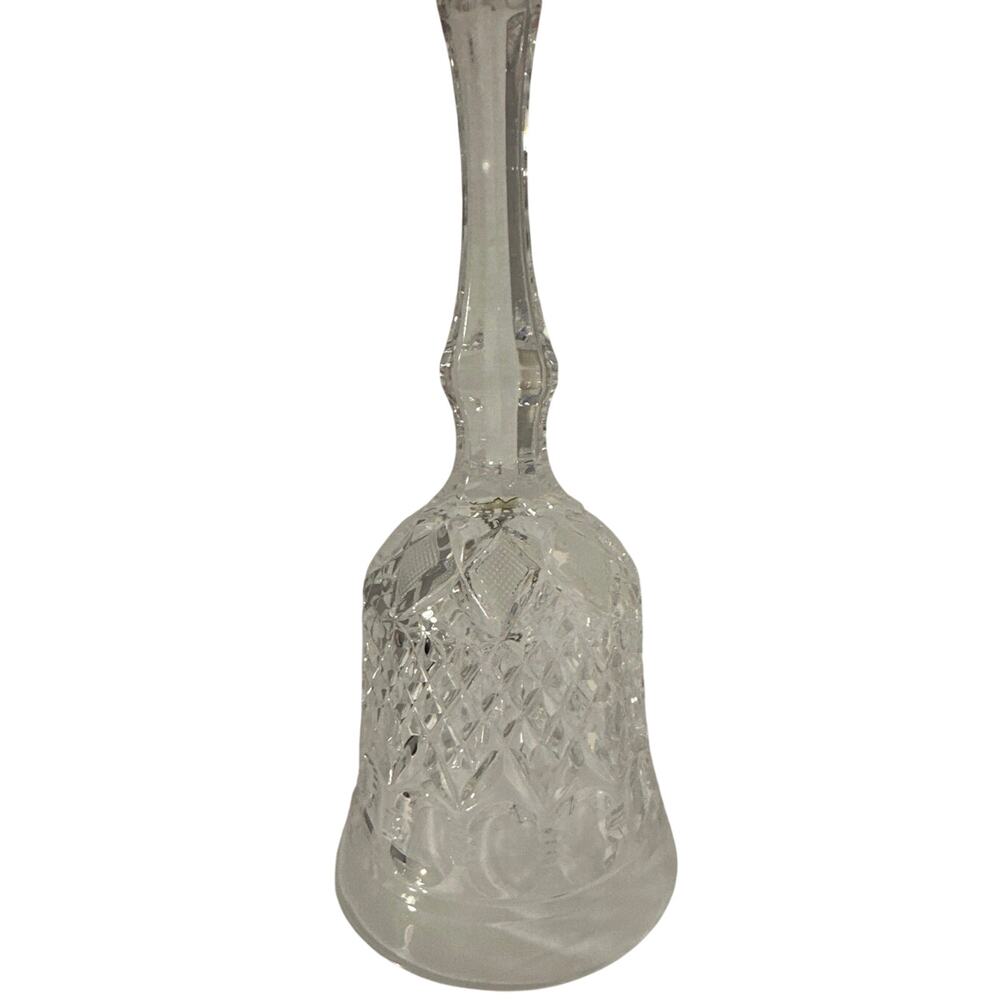 Vint-Clear Crystal Federal Glass Windsor Clear Button & Cane pattern bell 1970s